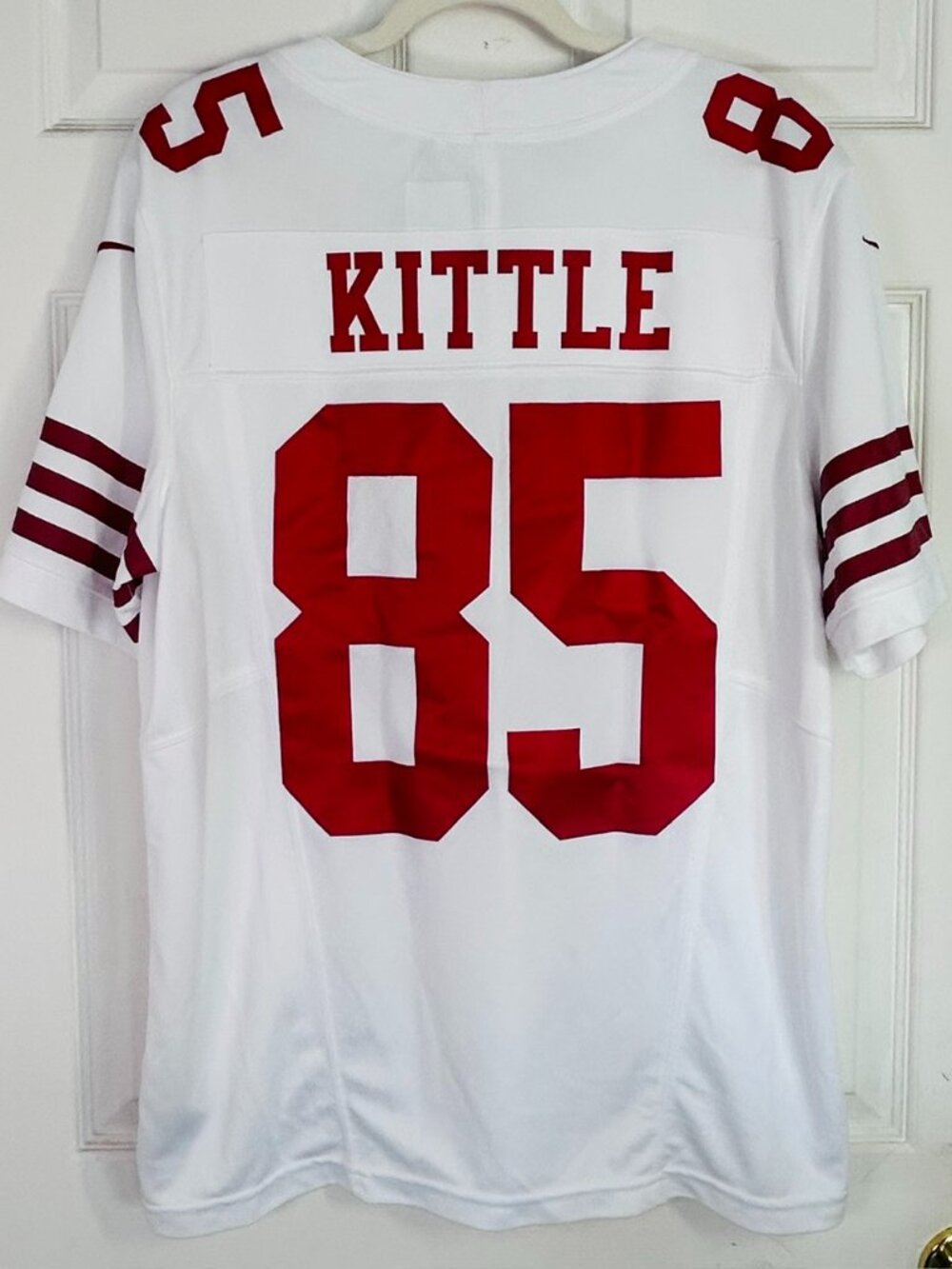 San Francisco 49ers George Kittle #85 Away White Jersey from Nike - Large